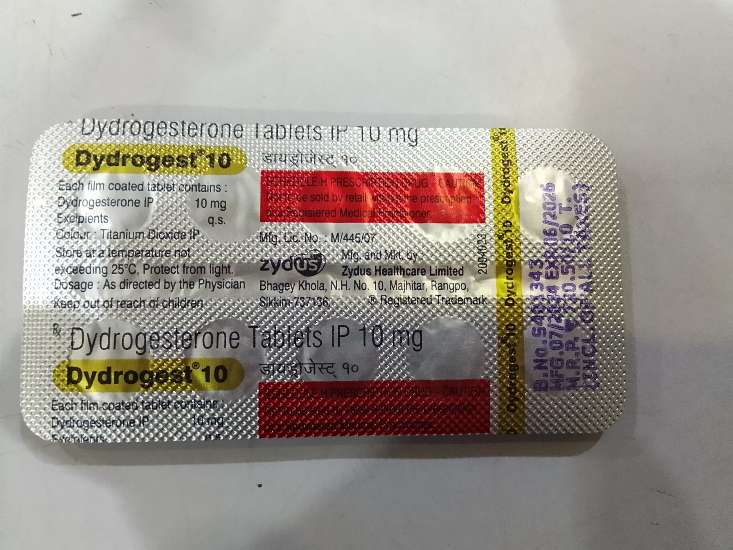 Dydrogest 10 tab