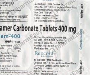 Sevelam 400 tab