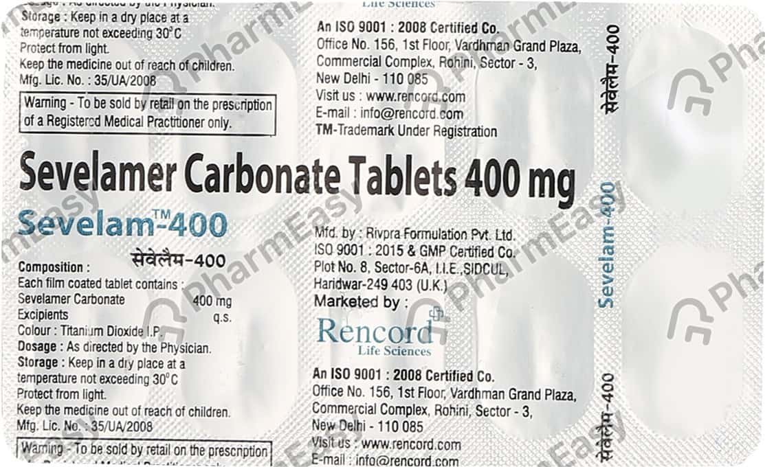 Sevelam 400 tab